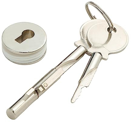 MagiDeal Serrure de vitrine Serrure de porte coulissante Résistance à l'usure universelle Pièces faciles à installer Serrure en verre Serrure de comptoir pour