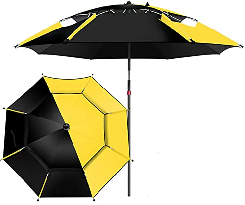 GagalU Sonnenschutz-Regenschirm für den Außenbereich, tragbare Gartenschirme – mit 360 ° neigbarer Stange, wasserdichter Angelschirm, Winddichte Sonnenschutz-Belüftung, höhenve
