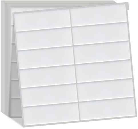 WoStick 10-Stück Weiß Fliesenaufkleber Küchenrückwand Fliesen Klebefliesen Fliesenfolie 3d Selbstklebende Küche Bad (30,5 x 30,5 cm)