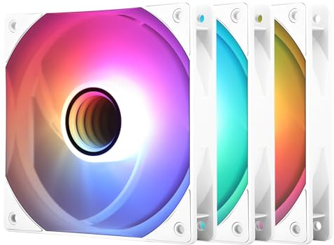 Thermalright TL-C12W-S V3 CPU Fan 120mm Case Cooler Fan ARGB, 4pin PWM Connector Silent Computer Fan with S-FDB Bearing,Desktop Cooling Fan has ARGB Mirror Light Effect (3-Pack Fans)