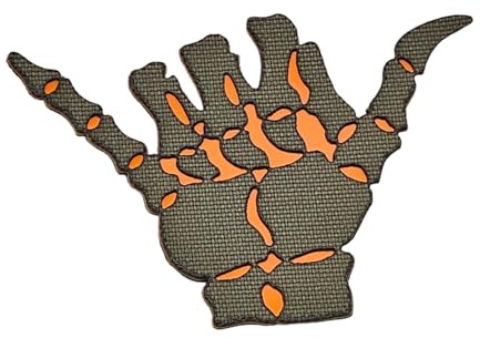 Shaka Hang Loose Lasercut Patch Morale [Ranger Green] Klettverschluss Patches