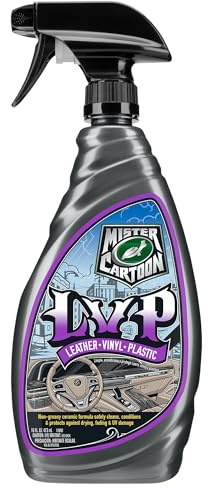 Turtle Wax X Mister Cartoon 54255 LVP- Leather, Vinyl, Plastic Cleaner and Protectant, 1-Step Solution Cleans, Protects and Conditions, UV Protection, for Cars, Trucks, RV's and Motorcycles, 16 oz.
