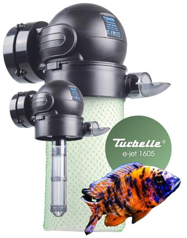 Tunze Strömungspumpe Turbelle e-Jet 1605 I Pumpe mit 1.600l/h Stömungsleistung I Propellerpumpe mit Magnet Holder & Filterfunktion bis 15mm Glasstärke I Wasserpumpe für Süßwasseraquarien