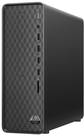 HP Slim Desktop PC S01-pF2012na (Intel Core i3-12100, 8GB DDR4 RAM, 256GB SSD, Windows 11 Home, Black)