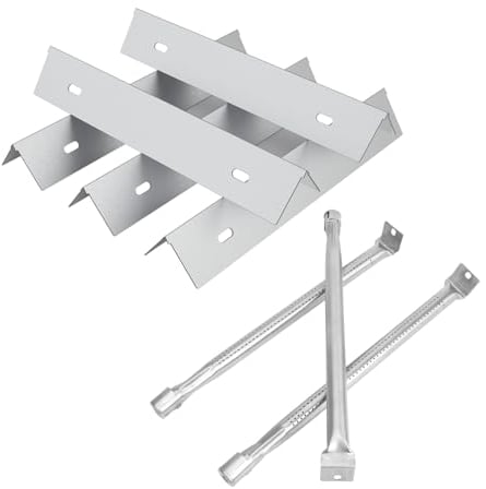 BBQration Grillteile für Napoleon Rogue 425 Rogue 365 Rogue XT 425 Freestyle 365 425 RXT425SIBPK-1, 5er-Pack Heizplatte & 3er-Pack Brenner-Ersatzteile für Napoleon Grillzubehör