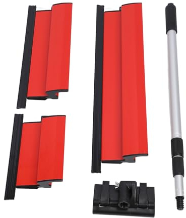 Drywall Skimming Blade Set Stainless Steel Blade 250mm 400mm 600mm Smoothing Spatula Finish Tool Scraper with Extension Handle Pole for Wall Home Ceiling Art