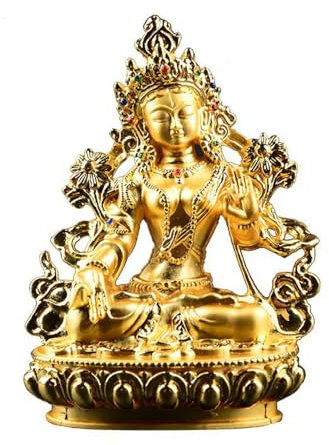LONDAEE Tibetische Tara-Buddha-Statue, Legierung, weiß, Heimdekoration, Ornament
