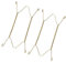 Pleayietoopiatiey Gancio invisibile da appendere alla parete per piatti a forma di W 15,2 cm, 2 pezzi, 15,2 cm, 2 pezzi