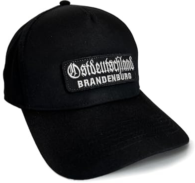 No Face No Name Basecap Ostdeutschland Brandenburg in schwarz I Unisex frei einstellbar I bestickter Patch I Snapback Cap Kappe Mütze