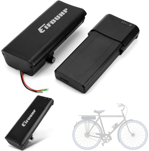 36V 11.6AH Ebike Batterie Mit Ladegerät Grundplatte & 25A-BMS, Ebike Akku Gepäckträgerbatterie für MiFa für Ansmann für Zündapp