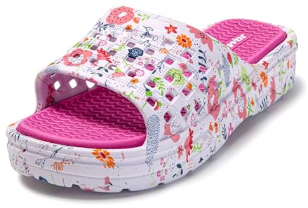 JOMIX Claquette Femme Imprimé Fleurs Tongs Femmes été Respirante Confortables et Légères pour Piscine Plage Mer
