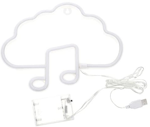Hemobllo Dekorative Neonlampe Wolkenform Mit Musiknote Usb Betriebenes Licht Für Schlafzimmer Bar Und Party Sanfte Warme Beleuchtung Für Romantische Atmosphäre