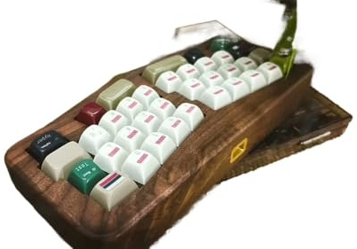 XXINGYULI Kit tastiera meccanica supporto Alice Gasket Compatibile con tastiera da gioco per ufficio personalizzata Bluetooth HotSwap in legno noce(Walnut Kit)