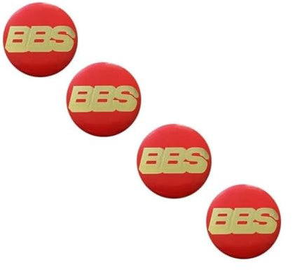 4 Stück Auto Nabendeckel Aufkleber, Radnabenabdeckung-Logo für BBS 65MM, Nabenkappen Abzeichen Sticker, Felgen Aufkleber,B