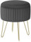 WOLTU Sitzhocker mit Stauraum, Kleiner Hocker rund, Polsterhocker, mit Metallbeinen, für Wohnzimmer Schlafzimmer Ankleidezimmer, φ31,5xH37,5 cm, Dunkelgrau