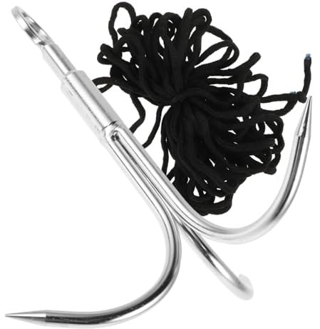 EXHUMKY Dreiklauenhaken Aus Edelstahl Mit Seil Sicherer Enterhaken Für Outdoor Camping Und Angeln Robuster Greifhaken Für Survival Und Kletteraktivitäten