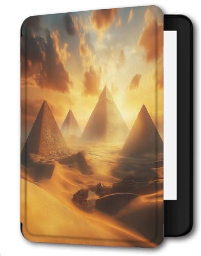 Case for 6 Kindle Paperwhite 5/6/7th Generation Case 2012,2013,2015,2016 Version (Model: EY21 / DP75SDI),Slim PU Leather Hard Cover for Kindle Paperwhite 6 inch,Desert Pyramids