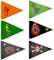 6 pièce Drapeaux de sécurité de vélo pour enfants Drapeau réfléchissant Petit drapeau réfléchissant Drapeau de vélo pour enfants