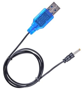 KEXIAO Câble USB vers CC 2,5 mm alimenté par USB - Câble de charge de batterie 3,7 V 2,5 mm - Pointe vers USB - Pour drones et quadrirotor