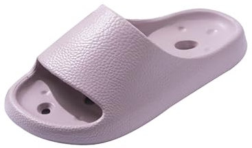 Ciabatte da bagno estive da donna con fori, in gomma, morbide e leggere, antiscivolo, estive aperte e traspiranti, Lilla, 40 EU