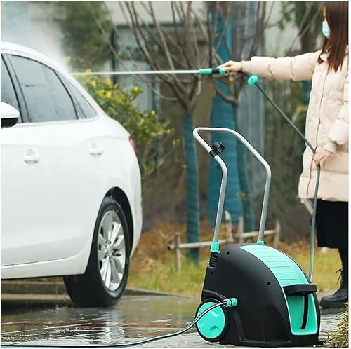CucCe Schlauchtrommel Gartenschlauchwagen-Set for Bewässern von Blumen und for Autowaschen, Spülen des Bodens, automatisch einziehbar(98ft)