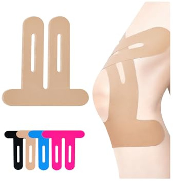 SOONGO Precut Kinesiology Tape for Knees -High Elastic Knee Support,Knee Pain Relief,Latex-Free Hypoallergenic,Waterproof,Breathable,Original Cotton Sports Tape(Beige)