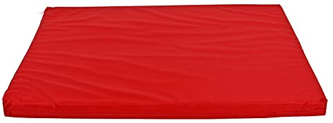 Actiaspet Heavy Duty Waterproof Dog Crate Bed with Hard Wearing 1000D Polyester Faux Leather Outer (Red, Large)