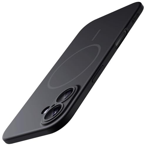JETech Magnetische Dünn Hülle für iPhone 17, Schwarz | Kompatibel mit MagSafe, Kameraschutz, Ultradünne Matte Oberfläche, Leichtdesign