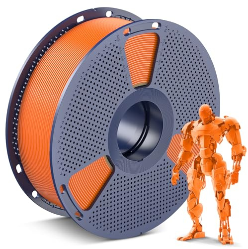 SUNLU PLA Orange Filament 1.75mm, 3D Drucker Filament Orange PLA 1KG | Maßgenauigkeit +/- 0,02mm, Sauber Gewickelte 1KG Spule (2,2 lbs) für Meisten 3D Drucker, Orange 1000g