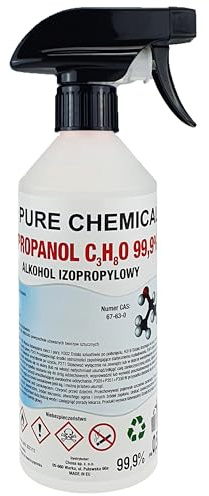 CHOSA Isopropanol 99,9% Sprühflasche - Isopropylalkohol Hohe Reinheit - IPA Reinigungsalkohol & Entfetter - Reiner Alkohol zum Reinigen für Haushalt, Werkstatt, Elektronik und Kosmetik (0,5L + spray)