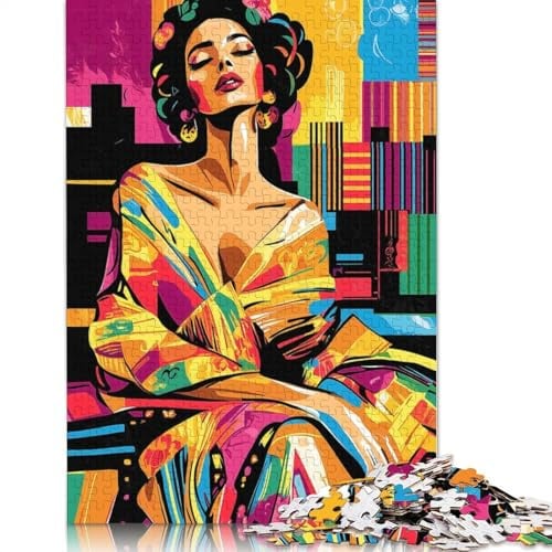 Pop-Art-Vision von Adele Bloch-Bauer, Puzzles für Erwachsene, 1000-teiliges Puzzle für Teenager, Lernspiel, Herausforderung, Spielzeug, 1000 Teile (75 x 50 cm)
