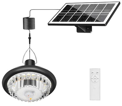 Klaisy Solar Kristall Kronleuchter Außenleuchte Wetterfest ABS PC Acryl Design Auto Dimmen für Garten Terrasse Dekoration ABS PC Acryl Solarleuchte