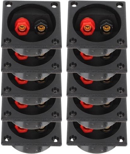 Terminale per Casse Audio 10 Pezzi Abs Nero per Altoparlanti