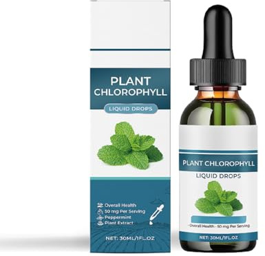 Gouttes de chlorophylle liquide - Favorise la déodorisation et l'énergie naturelle, arôme menthe,1pcs