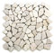 DIVERO 9 Fliesenmatten aus Naturstein Marmor Bruchsteinmosaik Wand und Boden cremeweiß á 35 x 35 cm