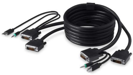 Belkin 6ft DVI-D Male/Male and USB A/B Audio KVM Cable