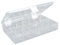 hünersdorff Sortimentskasten: stabile Sortierbox (PS-Compact) mit fester Fachaufteilung (0 Fächer), Sortierkasten-Maße: T170 x B250 x H46 mm, Made in Germany, glasklar