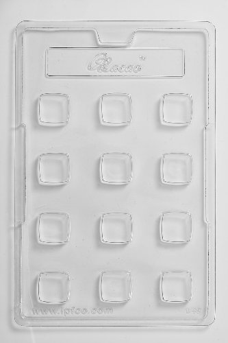 Square Plain Lid Chocolate Mould 12 Cavity to Fit Square Base Chocolate Mould