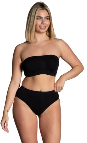 Ahh By Rhonda Shear Sujetador bandeau sin costuras para mujer Angel - negro - Large