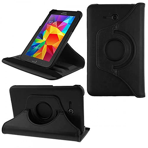 COOVY® 2.0 Funda para Samsung Galaxy Tab 3 Lite 7.0 SM-T110 SM-T111 Smart 360º Grados ROTACIÓN Cover Case Protectora Soporte | Negro