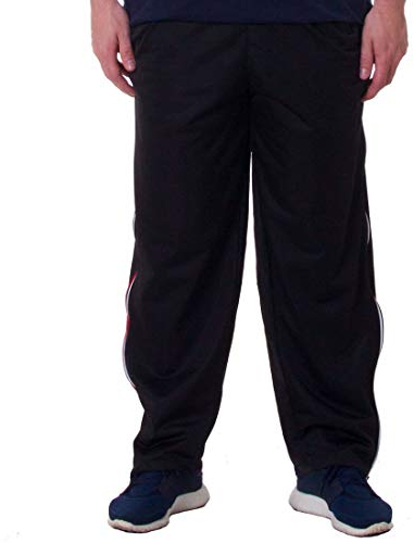 Henry Terre Herren Reha Sweat Hose Sporthose Durchgehender Reißverschluss, Farbe:schwarz, Größe:XL