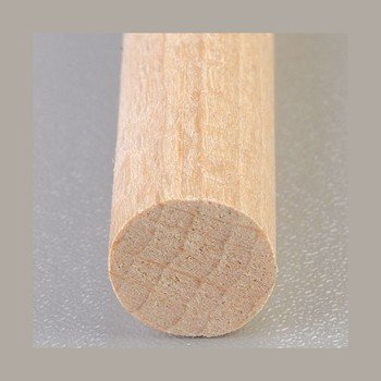 Artif Lot de 10 Baguettes Rondes, diam. 4 mm, Tige de 1 m de Long, Tourillon en Bois de hêtre Lisse