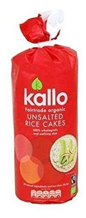 Kallo Rice Cakes No Added Salt 130g x 12 (Pack of 12)