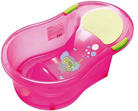 dBb Remond Transat Intégré Baignoire Eléphant pour Bébé Jusqu'à 0-6 Mois Rose Translucide
