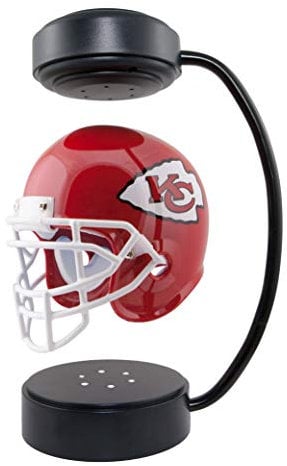 NFL Hover Helm – Sammlerobjekt, schwebender Fußball-Helm mit elektromagnetischem Ständer, Kansas City Chiefs Teamfarbe