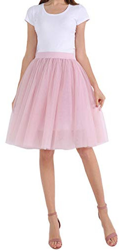 Happy Cherry Damen 1950er Vintage Ballett Blase Tutu Rock 5 Layer Puffy Unterröcke Abschlussball Abend Tanzkleid