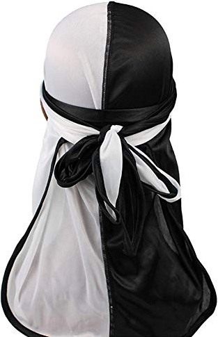Amorar Herrem Damen Bandana Turban Haarausfall Chemo Beanie Seide Muslimischer Kopftuch Hip Hop Mantel Hut UV Schutz Biker Tuch langem Schwanz Piratenhut