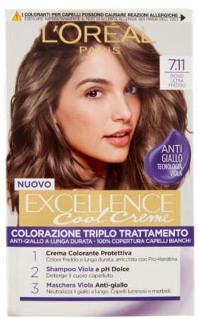 L'Oréal Paris EXELLENCE C/COL.7.11 Crema Natural y Orgánico para Todos los Tipos de Cabello