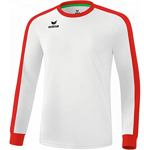 Erima Herren Retro Star Trikot Trikot Langarm (3142111), weiß/rot, S