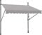 UISEBRT Klemmmarkise Balkon 300cm breit - Markise mit Handkurbel Höhenverstellbar Balkonmarkise ohne Bohren, Sonnenschutz, UV-Schutz, Wetterfest - 300 x 120cm, Grau